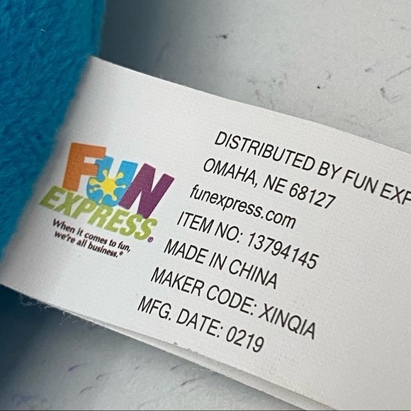 Fun Express Plush Chameleon Blue Iridescent Spots - Picture 9 of 9